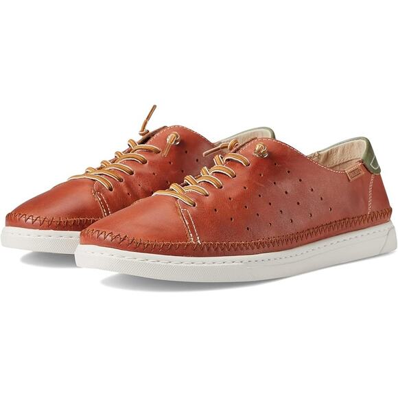 PIKOLINOS Mens Alicante M2U-6096 Sneakers EU 43 US 10 Brick Brown Leather NWOB - Picture 1 of 12
